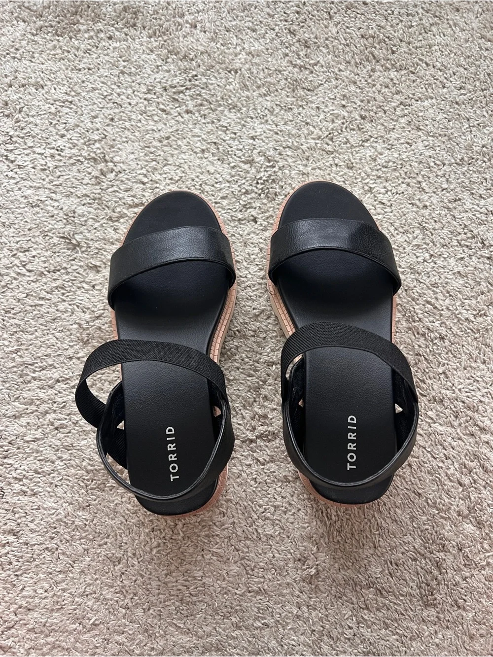 torrid Black Dual-Strap Slingback Platform Sandals
